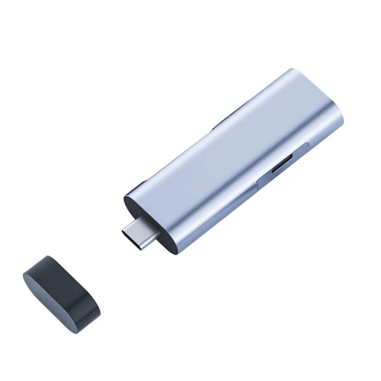 TYPE-C Multifunctional Phone Card Reader(Dark Gray) by buy2fix