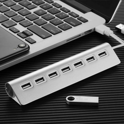 THL059 USB2.0 7 In 1 Aluminum Alloy HUB(7 Ports) by buy2fix