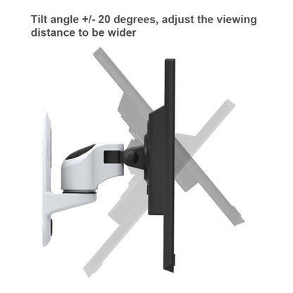 Gibbon Mounts FE110W Computer Monitor Wall Mount Universal Swivel Bracket(White) - Laptop Stand by Gibbon Mounts | Online Shopping UK | buy2fix