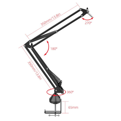 Desktop Foldable Live Condenser Microphone Gimbal Bracket - Stand by buy2fix | Online Shopping UK | buy2fix