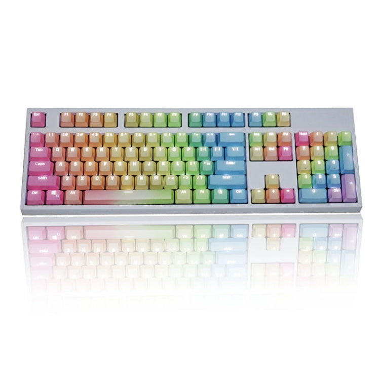 104 Keys Light-transmitting Dip-dyed Keycaps(Rainbow Dip) by buy2fix