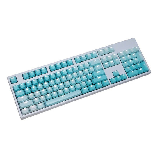 104 Keys Light-transmitting Dip-dyed Keycaps(Frost Blue) by buy2fix