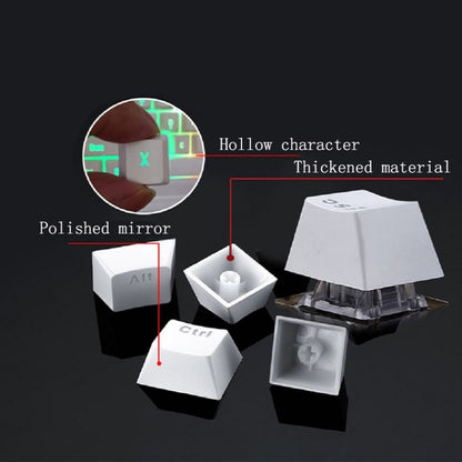 104 Keys Light-transmitting Dip-dyed Keycaps(Rainbow Dip) by buy2fix