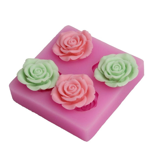 Flower Silicone Mould Handmade Soap Fondant Cake Decoration - Arts & Crafts by buy2fix | Online Shopping UK | buy2fix