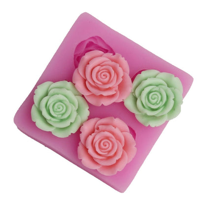 Flower Silicone Mould Handmade Soap Fondant Cake Decoration - Arts & Crafts by buy2fix | Online Shopping UK | buy2fix