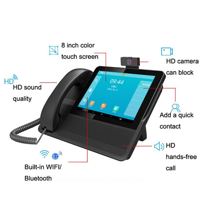 S09 8 Inch HD Audio And Video Conference 6 SIP Line PSP Line PSTN/VOIP IP Business Office Phone by buy2fix