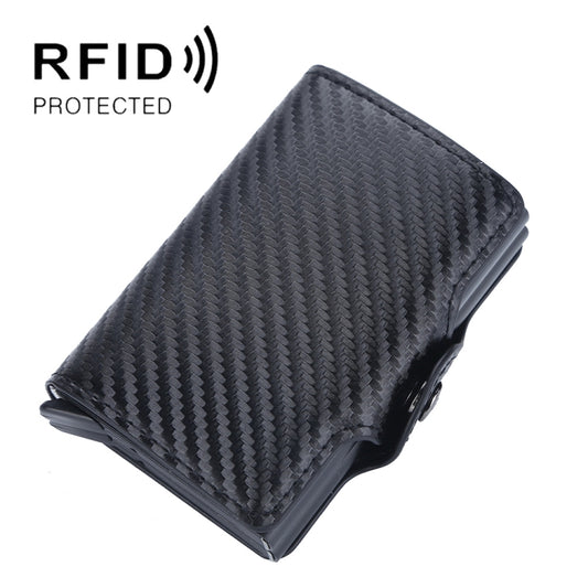 Baellerry K9172 RFID Double Aluminum Box Card Holder Automatic Pop-up Card Holder(Black) - Antimagnetic RFID Package by Baellerry | Online Shopping UK | buy2fix