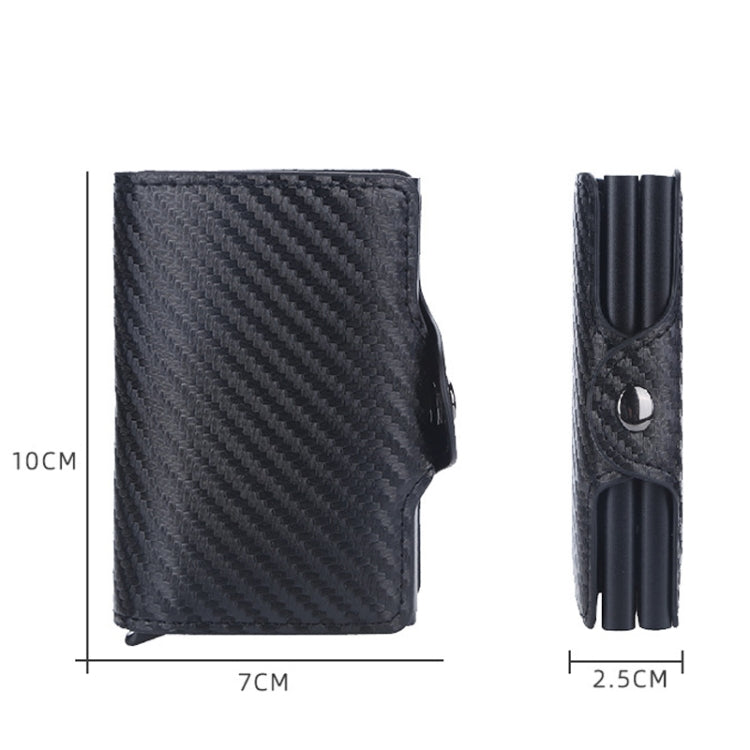 Baellerry K9172 RFID Double Aluminum Box Card Holder Automatic Pop-up Card Holder(Black) - Antimagnetic RFID Package by Baellerry | Online Shopping UK | buy2fix