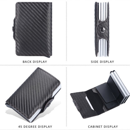 Baellerry K9172 RFID Double Aluminum Box Card Holder Automatic Pop-up Card Holder(Black) - Antimagnetic RFID Package by Baellerry | Online Shopping UK | buy2fix