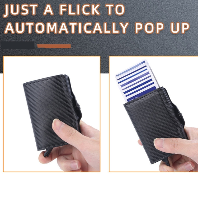 Baellerry K9172 RFID Double Aluminum Box Card Holder Automatic Pop-up Card Holder(Black) - Antimagnetic RFID Package by Baellerry | Online Shopping UK | buy2fix