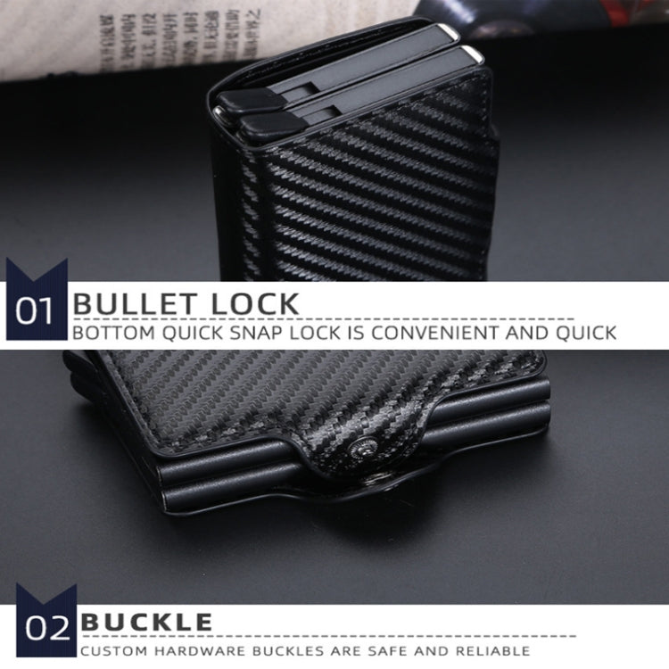 Baellerry K9172 RFID Double Aluminum Box Card Holder Automatic Pop-up Card Holder(Black) - Antimagnetic RFID Package by Baellerry | Online Shopping UK | buy2fix