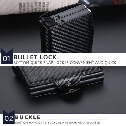 Baellerry K9172 RFID Double Aluminum Box Card Holder Automatic Pop-up Card Holder(Black) - Antimagnetic RFID Package by Baellerry | Online Shopping UK | buy2fix