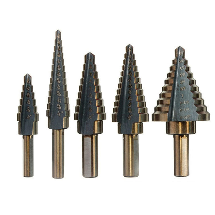 Pagoda Drill Bit High Speed Steel Opener Triangle Handle Stairs Drill Bit(5 In 1 Boxed) - Drill & Drill Bits by buy2fix | Online Shopping UK | buy2fix