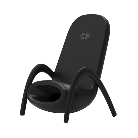 JP-wxc Chargeur sans fil en forme de chaise avec fonction amplificateur (noir)