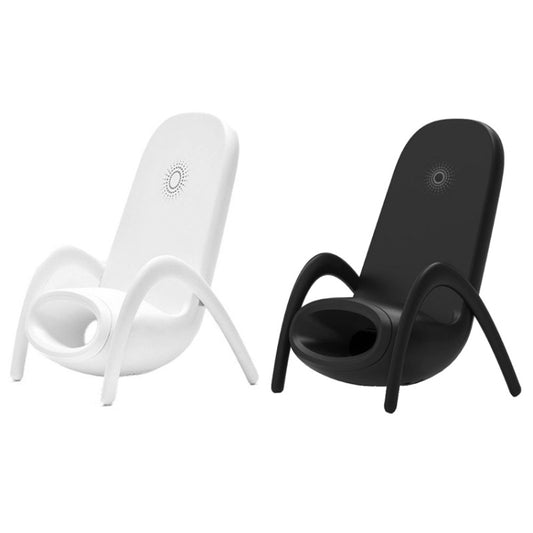 JP-wxc Chair Shape Wireless Charger with Amplifier Function(White) - Wireless Charger by buy2fix | Online Shopping UK | buy2fix