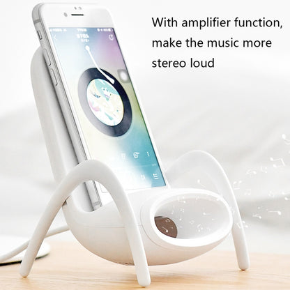 JP-wxc Chair Shape Wireless Charger with Amplifier Function(White) - Wireless Charger by buy2fix | Online Shopping UK | buy2fix