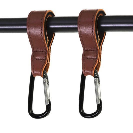 2 PCS Baby Stroller Convenient Carabiner Hook(Brown) - Strollers Accessories by buy2fix | Online Shopping UK | buy2fix