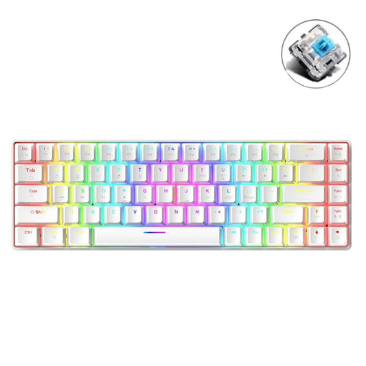 ZIYOU LANG T8 68 Keys RGB Luminous Gaming Mechanical Keyboard, Cable Length:1.6m(White Green Shaft) by ZIYOU LANG