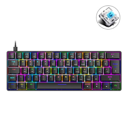 ZIYOU LANG T60 62-Key RGB Luminous Mechanical Wired Keyboard, Cable Length:1.5m(Black Green Shaft) by ZIYOU LANG