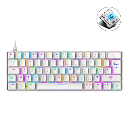 ZIYOU LANG T60 62-Key RGB Luminous Mechanical Wired Keyboard, Cable Length:1.5m(White Green Shaft) by ZIYOU LANG