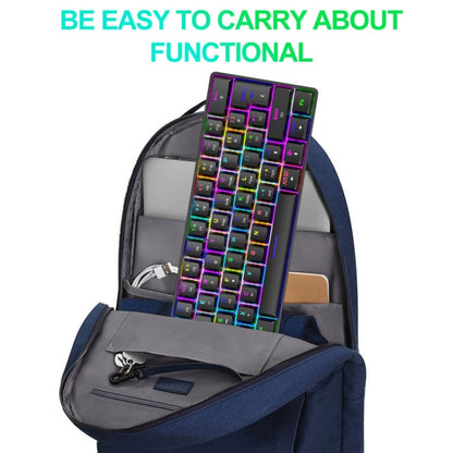 ZIYOU LANG T60 62-Key RGB Luminous Mechanical Wired Keyboard, Cable Length:1.5m(Blue Green Shaft) by ZIYOU LANG