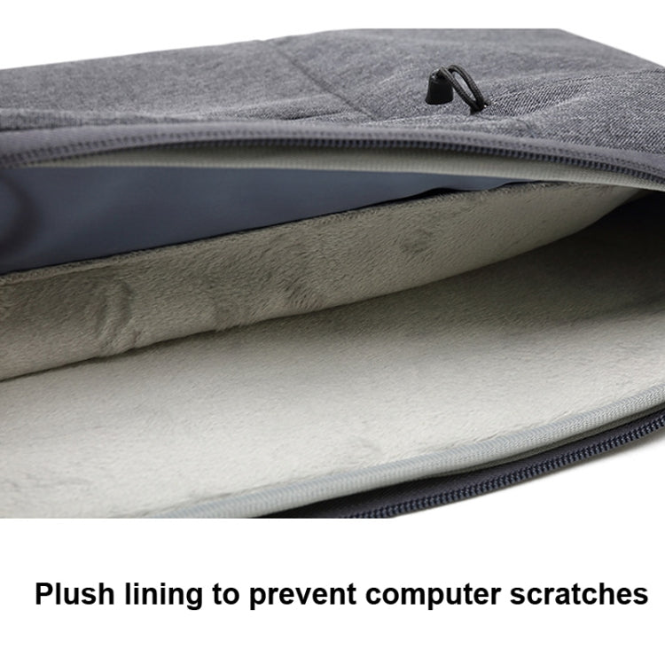 Zipper Type Polyester Business Laptop Liner Bag, Size: 14 Inch(Light Grey) by buy2fix