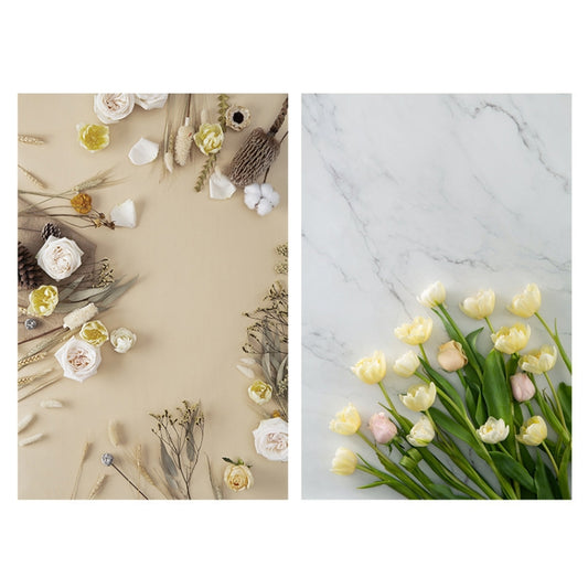 2 PCS 3D Stereoscopic Double-sided Photography Background Board(Flower Rhyme 2) - Other by buy2fix | Online Shopping UK | buy2fix