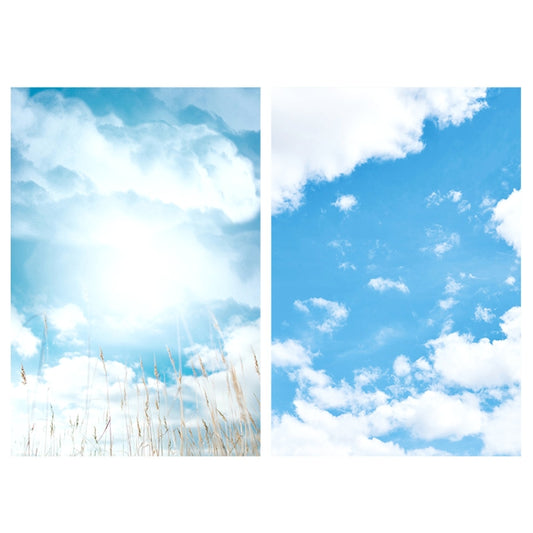 2 PCS 3D Stereoscopic Double-sided Photography Background Board(Blue Sky White Clouds) - Other by buy2fix | Online Shopping UK | buy2fix