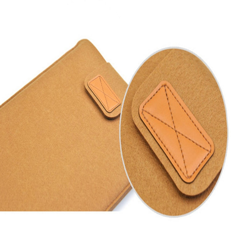 Vertical Felt Laptop Bag Tablet Sleeve Bag, Size: 11 Inch(Khaki) by buy2fix