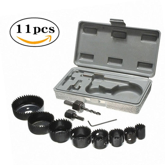 11 PCS / Set 11PCS Woodworking Hole 19-64mm Plaster Plate Ceiling Light Ceiling Eye Hole Saw