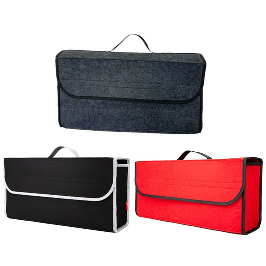 Car Trunk Felt Folding Storage Box Car Finishing Box(Red Large) by buy2fix