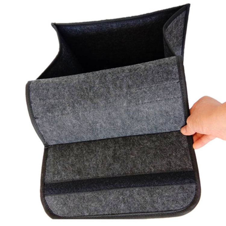Car Trunk Felt Folding Storage Box Car Finishing Box(Deep Gray Large) by buy2fix