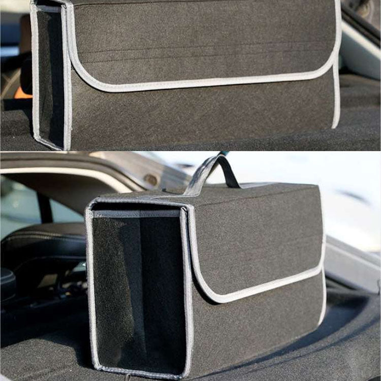 Car Trunk Felt Folding Storage Box Car Finishing Box(Deep Gray Large) by buy2fix