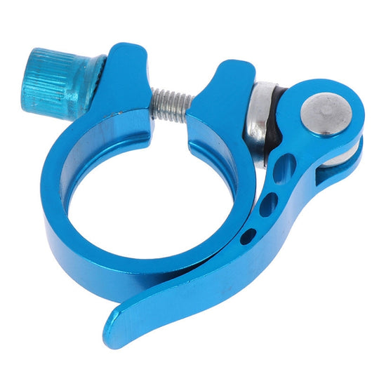 5 PCS Accessoires de vélo Clip à dégagement rapide Pince de tige de selle de vélo de route, taille: 34,9 mm (bleu)