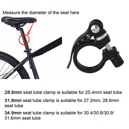 5 PCS Bicycle Accessories Quick Release Clip Road Bike Seatpost Clamp, Size: 34.9mm(Black) by buy2fix
