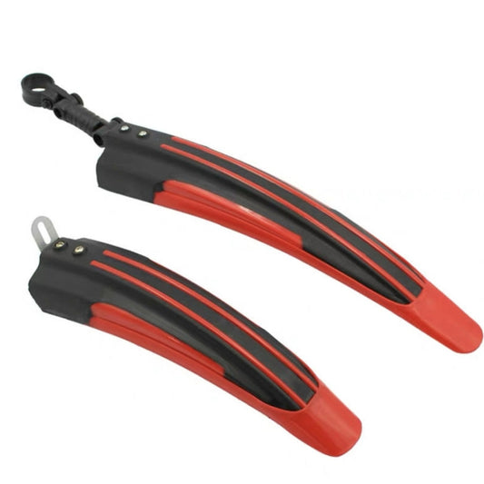 1 Set  Dual Color Bicycle Mudguard Mountain Bike Fenders Set(Black Red) - Mudguards by buy2fix | Online Shopping UK | buy2fix
