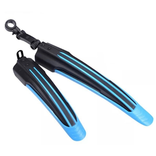1 Set  Dual Color Bicycle Mudguard Mountain Bike Fenders Set(Black Light Blue) - Mudguards by buy2fix | Online Shopping UK | buy2fix