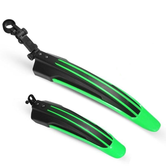 1 Set  Dual Color Bicycle Mudguard Mountain Bike Fenders Set(Black Green) - Mudguards by buy2fix | Online Shopping UK | buy2fix