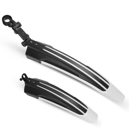 1 Set  Dual Color Bicycle Mudguard Mountain Bike Fenders Set(Black and White) - Mudguards by buy2fix | Online Shopping UK | buy2fix