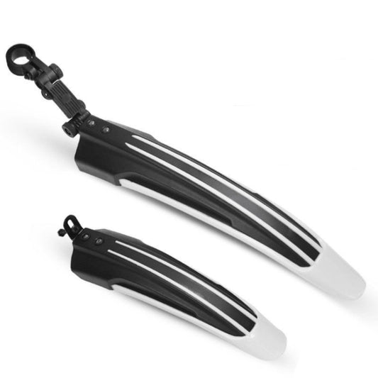 1 Set  Dual Color Bicycle Mudguard Mountain Bike Fenders Set(Black and White) - Mudguards by buy2fix | Online Shopping UK | buy2fix