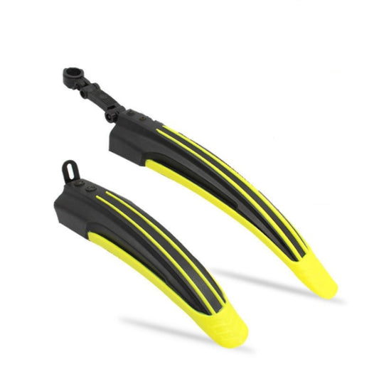1 Set  Dual Color Bicycle Mudguard Mountain Bike Fenders Set(Black Yellow) - Mudguards by buy2fix | Online Shopping UK | buy2fix
