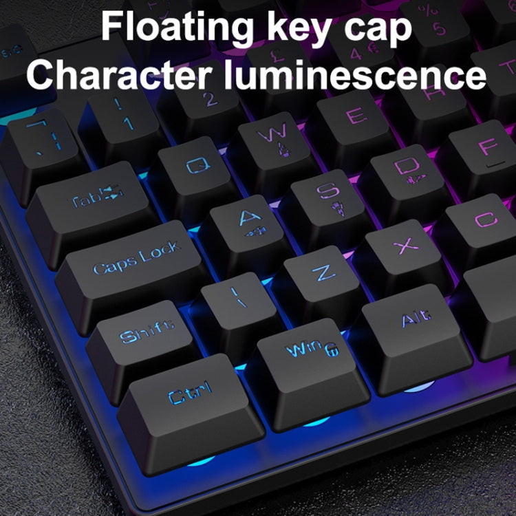 ZIYOU LANG T2 88 Keys Gaming Mechanical Luminous Keyboard and Mouse Set, Cable Length: 1.6m(White) by buy2fix
