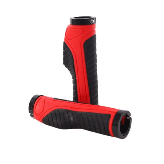 1 Pair Bicycle MTB Bike Handlebar Grips Rubber Anti-Slip Racing Bike Grip(Red) - Bicycle Grips by buy2fix | Online Shopping UK | buy2fix