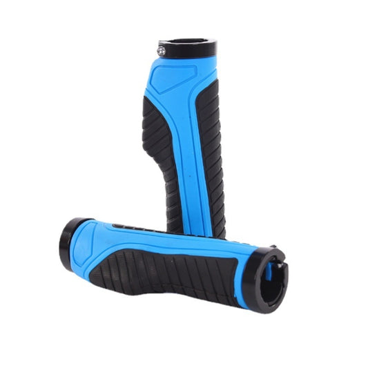 1 Pair Bicycle MTB Bike Handlebar Grips Rubber Anti-Slip Racing Bike Grip(Blue) - Bicycle Grips by buy2fix | Online Shopping UK | buy2fix