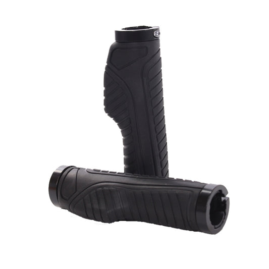 1 Pair Bicycle MTB Bike Handlebar Grips Rubber Anti-Slip Racing Bike Grip(Black) - Bicycle Grips by buy2fix | Online Shopping UK | buy2fix