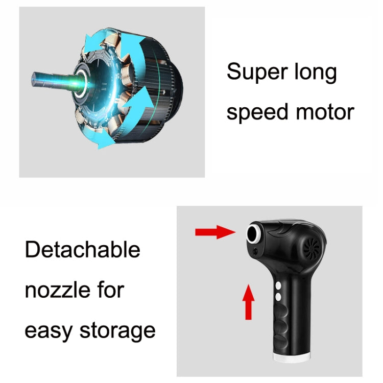 WD-1819 High Power USB Portable Computer Keyboard Duster, Battery Capacity: 6000mAh (Black) by buy2fix