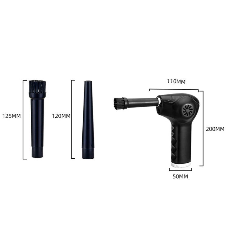 WD-1819 High Power USB Portable Computer Keyboard Duster, Battery Capacity: 10000mAh (Black) by buy2fix