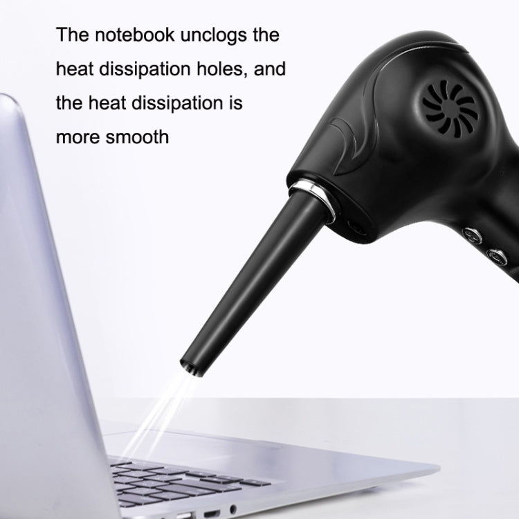 WD-1819 High Power USB Portable Computer Keyboard Duster, Battery Capacity: 10000mAh (Black) by buy2fix