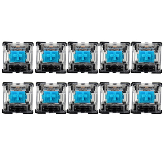 10 PCS Gateron G Shaft Black Bottom Transparent Shaft Cover Axis Switch, Style: G3 Foot (Blue Shaft)