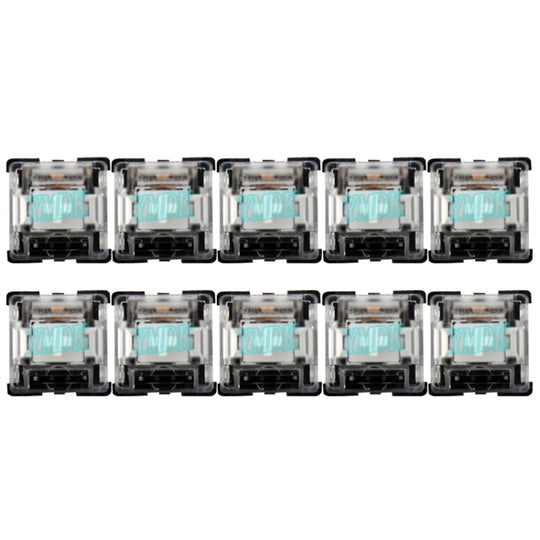 10 PCS Gateron G Shaft Black Bottom Transparent Shaft Cover Axis Switch, Style: G3 Foot (White Shaft)